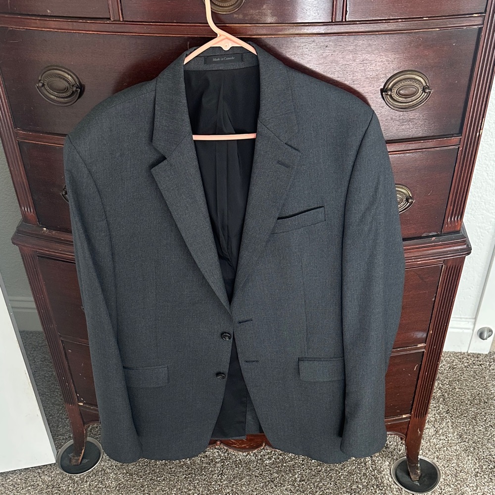 Ralph Lauren Charcoal Gray Men's Two-Button Blazer